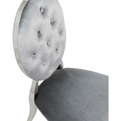 Гламурный стул Ludwik Dark Grey, современные стулья, стеганые с пуговицами