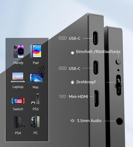 Yodoit portable monitor для компьютерного ноутбука 17.3 '' FHD IPS Новый экран