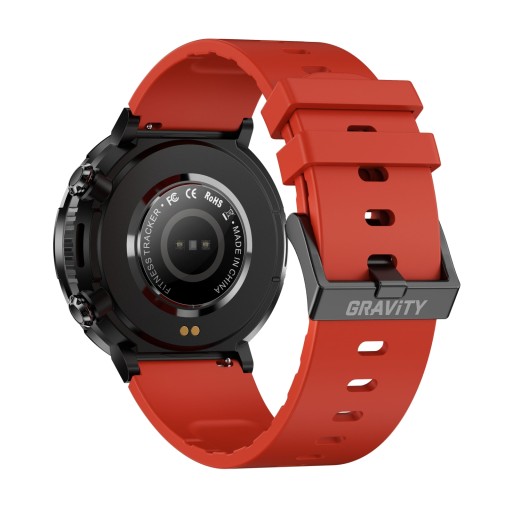 Умные часы Gravity GT21-6 + красный силиконовый ремешок