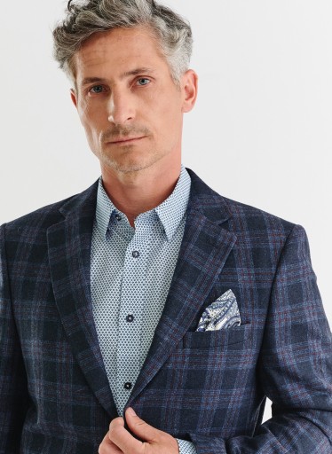 Granatowa casualowa marynarka męska Slim Fit PAKO LORENTE 50/188