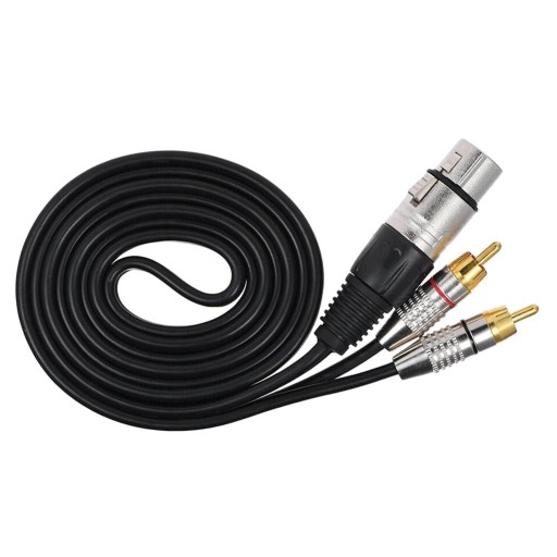 Shiwaki 2 шт. XLR 3-контактный разъем «мама» на 2 разъема RCA «папа»