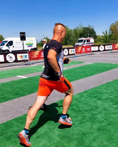 Kolorowe skarpety do biegania RUNNING RAID nb47-50