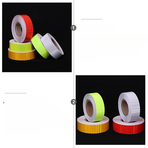 TAŚMA ODZIEŻOWA FLUORESCENCYJNA ODBLASKOWA OSTRZEGAWCZA ŚWIECĄCA PVC