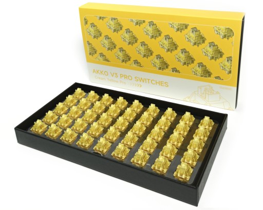AKKO Cream Yellow V3 Pro Switch Lubed МЕХАНИЧЕСКИЕ ПЕРЕКЛЮЧАТЕЛИ — 45 шт.