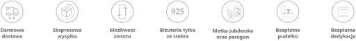 925 Srebrny łańcuszek medalik DEDYKACJA 45cm S1M46
