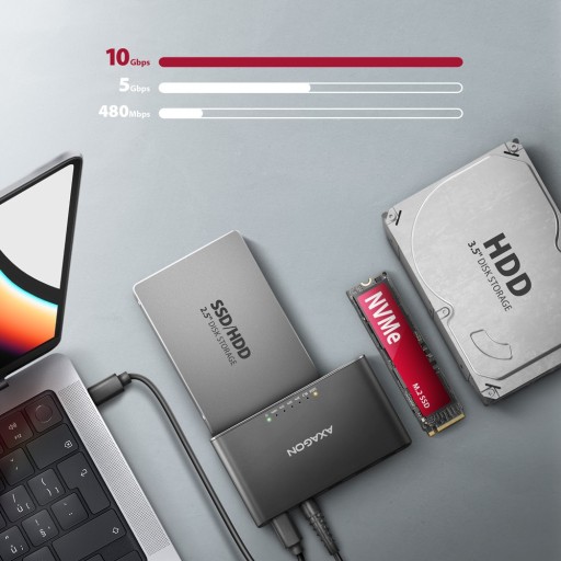 Адаптер ADSA-CC USB-C 10 Гбит/с NVMe M.2 2,5/3,5 SSD