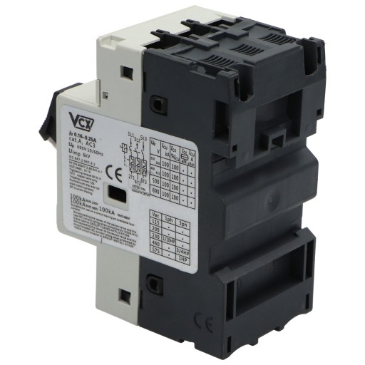 Wyłącznik silnikowy VCX GV-2 0.16-0.25A