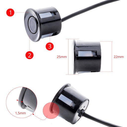 ДАТЧИКИ ПАРКОВКИ x4 PARKTRONIC EINPARTS 12V СВЕТОДИОДНЫЙ ДИСПЛЕЙ ОДОБРЕНИЯ