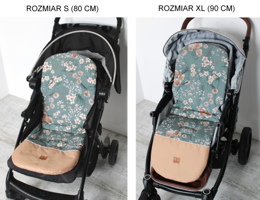Wkładka do wózka spacerówki wodoodporny ponóżek karmelowy ELLEN S 80 cm