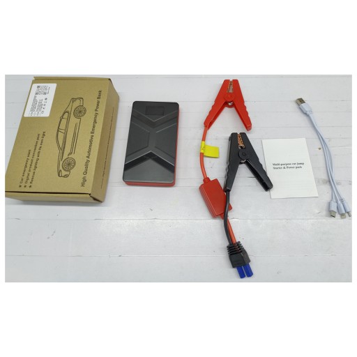 JUMP STARTER BOOSTER POWERBANK СО СВЕТОДИОДНЫМ ФОНАРЕМ + ЗАЖИМЫ 6000 мАч USB 3В1