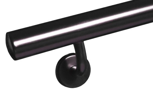 Poręcz ścienna, schodowa, okrągła L 720cm, czarna, biała, grafit, LOFT