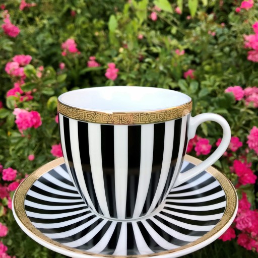 Кофейный сервиз на 12 персон + десертные тарелки STRIPES