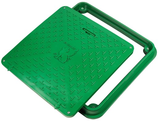 Крышка люка для колодца септика Square 720/600 A15 Green BabylonPlast