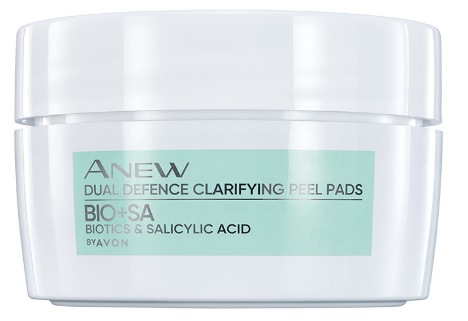 AVON Anew Dual Płatki peelingujące z biotykami i kwasem salicylowym 30 szt