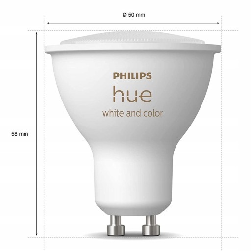 Philips HUE GU10 RGB Ambiance Лампа, точечный светильник, 350 лм, 5,7 Вт