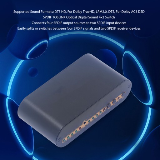 Цифровой оптический аудиопереключатель SPDIF 4x2 4 входа 2 выхода 5N