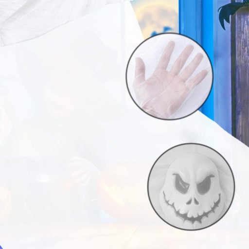 HALLOWEEN DEKORACJA WISZĄCA DUCH SZKIELET 3,3x 2 M