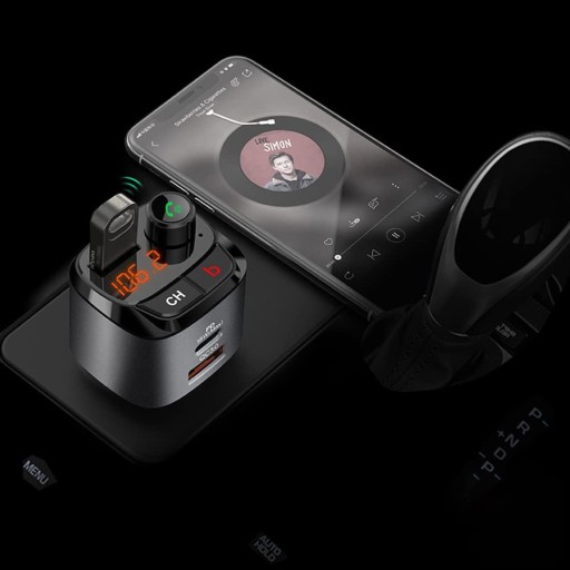 МОЩНОЕ автомобильное зарядное устройство с Bluetooth FM-передатчиком 18 Вт QC3.0 USB-C