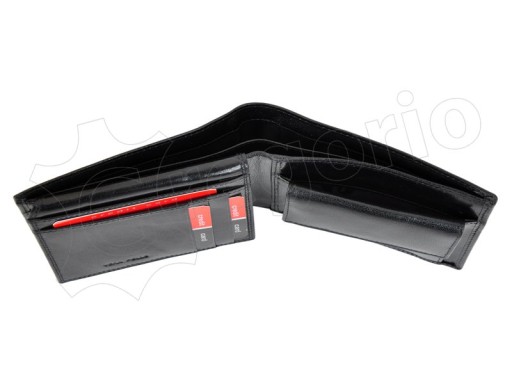 Мужской кожаный кошелек RFID PIERRE CARDIN BLACK