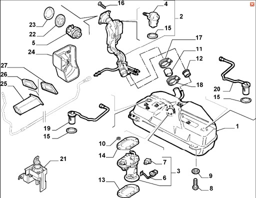 ПРОКЛАДКА ТОПЛИВНОГО БАКА 51783611 FIAT FIORINO UNO PALIO SIENA ОРИГИНАЛ