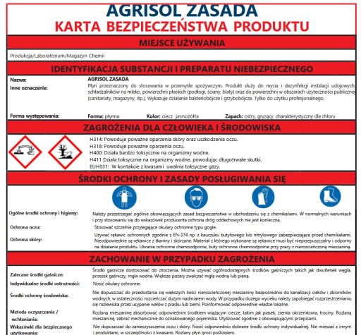 AGRISOL ZASADA ŚRODEK DO MYCIA DOJAREK 5KG
