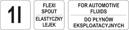 YATO - НАПОЛНИТЕЛЬ ДЛЯ МАСТЕРСКИХ ЖИДКОСТЕЙ ГИБКАЯ ВОРОНКА С ВЫПУСКОМ 1Л