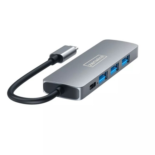 ХАБ 4x USB 3.0 РАЗВЕТВИТЕЛЬ USB-C 5 в 1
