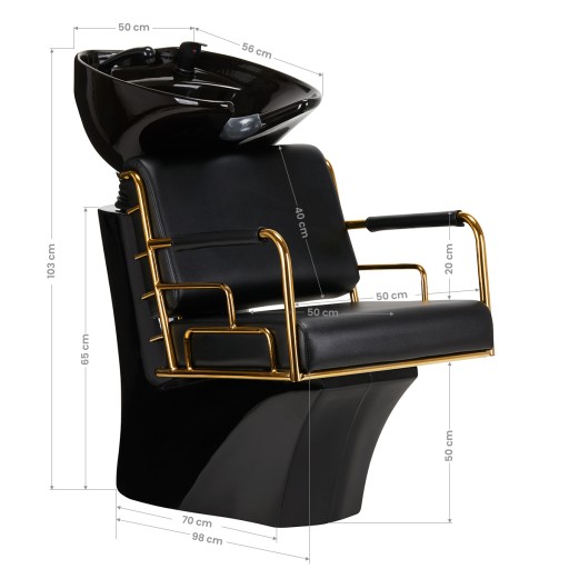 Парикмахерская автомойка Gabbiano Prato gold - черный
