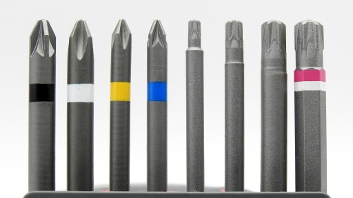 Набор ударных бит из 17 элементов, длинные очень прочные наконечники + WURTH CASE