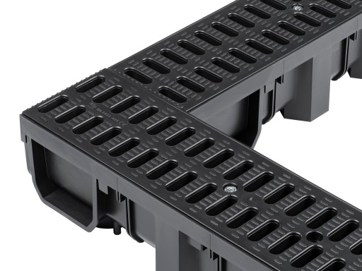 ЛИНЕЙНЫЙ ДРЕНАЖ Пластиковая решетка H55 до 1,5 тонны A15 SET 4м AQUER