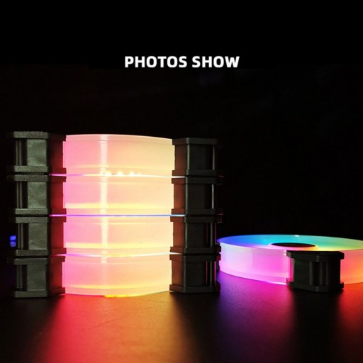 140-мм охлаждающий вентилятор с бесшумной RGB-подсветкой, маленький, 6-контактный, с бесшумной подсветкой, 3,6 Вт, 1 вентилятор