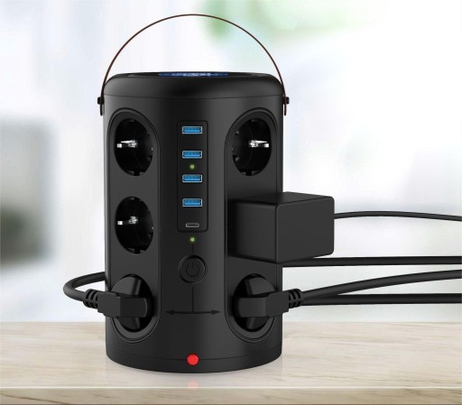 Беспроводное зарядное устройство Power Strip Cube 12 розеток 4 USB 1 USB-C