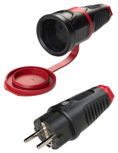 РЕЗИНОВАЯ РОЗЕТКА PCE С ВИЛКОЙ IP54 230В 2411-srw