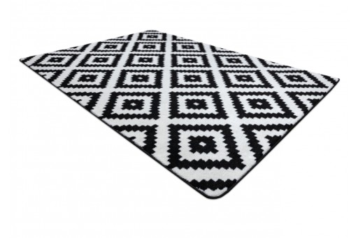 Скандинавский ковер ROMBY RUTA BLACK AND WHITE 80x150
