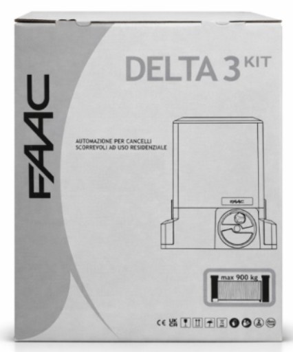 Привод для раздвижных ворот FAAC 741 / DELTA 3 / 900 кг / FDS / XLED