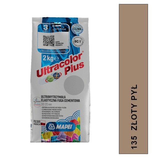 MAPEI FUGA Ultracolor 135 золотая пыль 2 кг FV