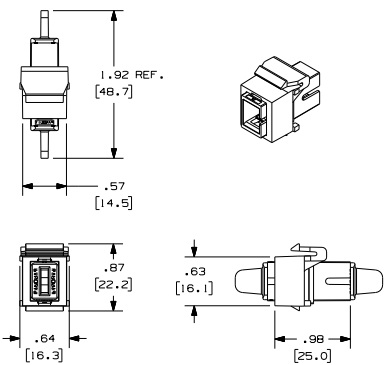 PANDUIT Adapter jednomodowy SC simplex OS2 NETKEY