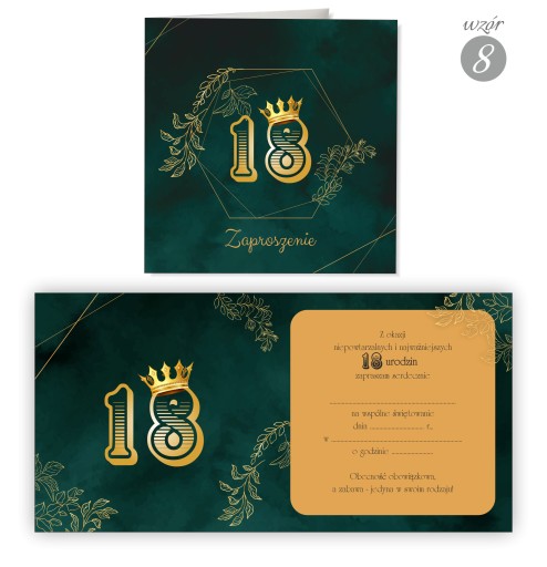 Приглашения на 18 - 10 штук + конверт