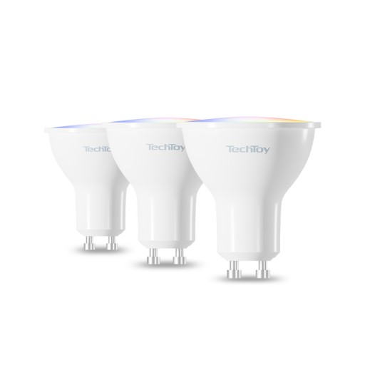 TechToy Smart RGB Лампа 4,7 Вт GU10 Zigbee 3 шт. TSL-LIG-GU10ZB-3PC