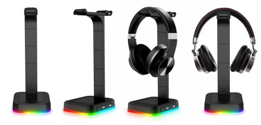 ПОДСТАВКА КРЮЧОК ВЕШАЛКА НАУШНИКИ RGB ПОДСВЕТКА USB-ХАБЕР ДЛЯ СТОЛЛА