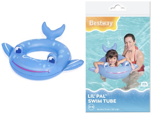 KÓŁKO BESTWAY koło do pływania dla dzieci WIELORYBEK