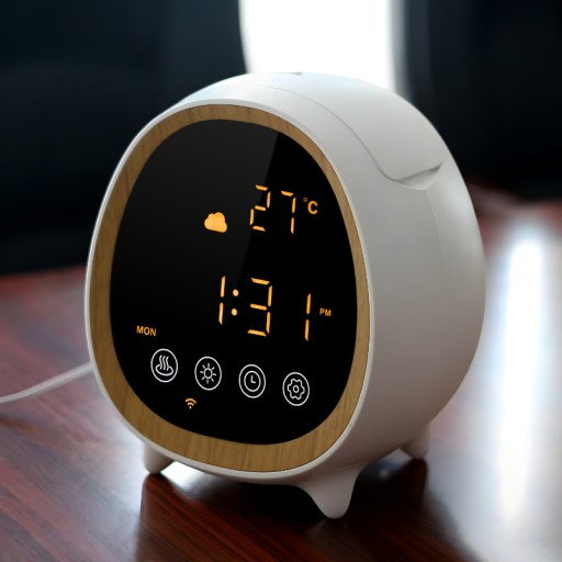 Nawilżacz Powietrza Automatyczny LCD WiFi Tuya Budzik Stacja Pogody Dyfuzor