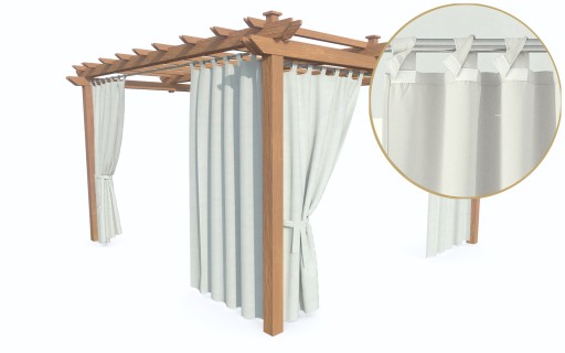 Zasłony ogrodowe wodoodporne Z RZEPEM ZASŁONA NA BALKON do PERGOLI