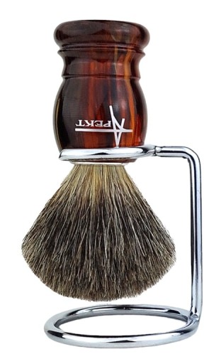 ЩЕТКА ДЛЯ БРИТЬЯ 100% BADGGER + МЕТАЛЛИЧЕСКАЯ ПОДСТАВКА ЩЕТКА BADGER