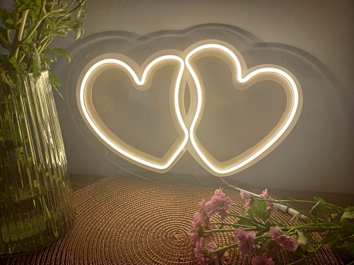 DUŻY podświetlany napis Neonowy Neon LOVE 63x33 cm