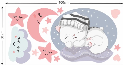 НАСТЕННЫЕ НАКЛЕЙКИ SEN SWEET DREAM 50x100 см SN2