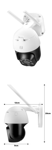 ВРАЩАЮЩАЯСЯ НАРУЖНАЯ IP-КАМЕРА WIFI 3X ZOOM 5MPx 2K