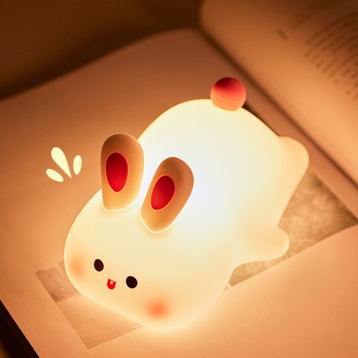Силиконовый ночник Big Face Rabbit Tap, заряжаемый через USB