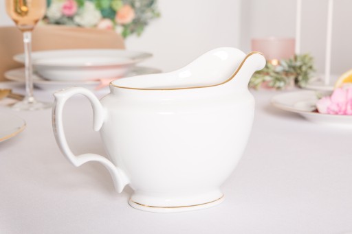 Sosjerka pojemnik na sos dipy porcelanowa MariaPaula Złota Linia 400 ml