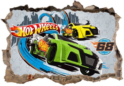 3D наклейки Hot Wheels для детей 100х70